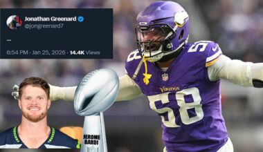 Jonathan Greenard Reacts to Sam Darnold Making the Super Bowl "..."