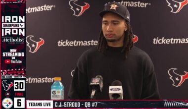 LIVE: The Houston Texans address the media after the win over the Steelers