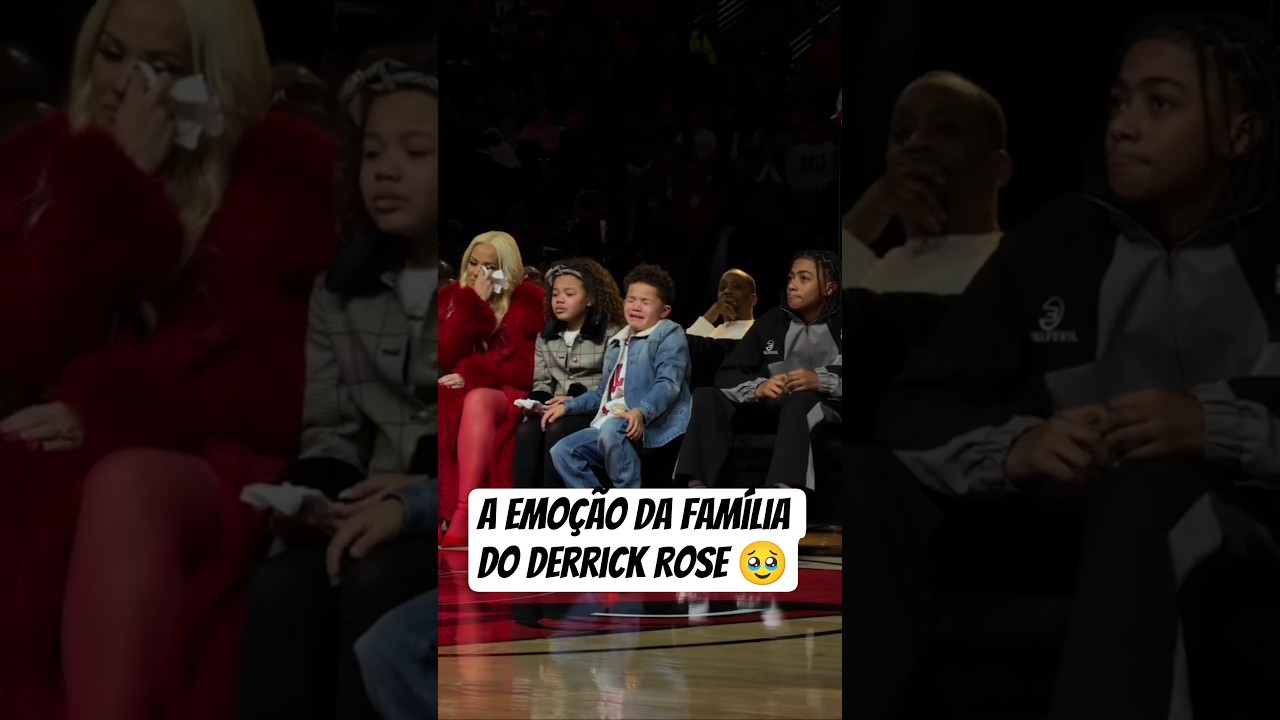 A emoção do filho do Rose na aposentadoria da camisa 1 nos Bulls 🥹 #shorts #nba