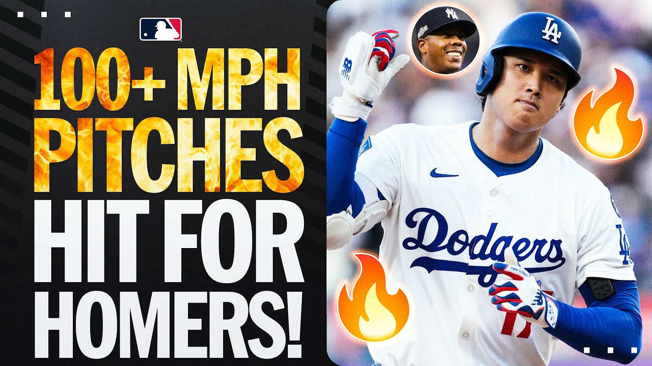 100+ MPH pitches being hit for home runs! ☄️ (Over 15 minutes of home runs 🔥)