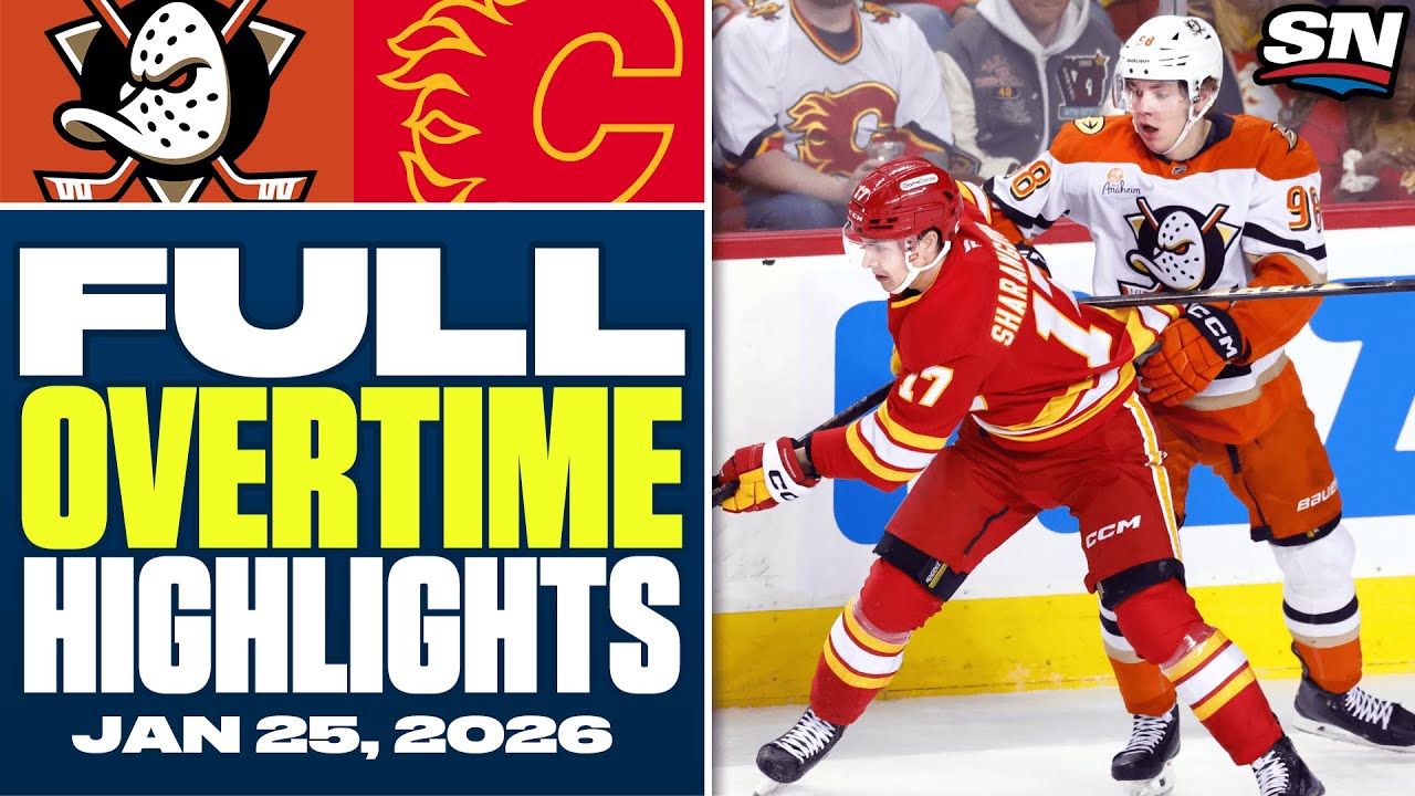 Ducks at Flames | FULL Overtime Highlights - January 25, 2026