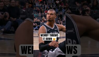 Wemby’s reaction after wild dunk 😅