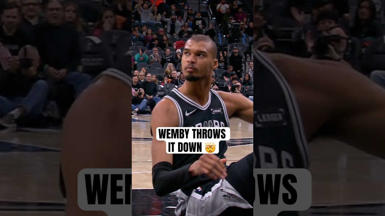 Wemby’s reaction after wild dunk 😅