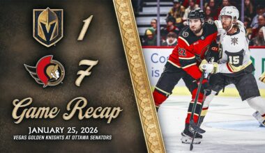 HIGHLIGHTS | Ottawa Senators 7, Vegas Golden Knights 1 | Jan. 25, 2026