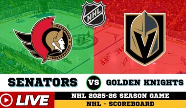 LIVE : Vegas Golden Knights Vs Ottawa Senators | NHL 2026 | NHL Live SCOREBOARD | 01/26/2026