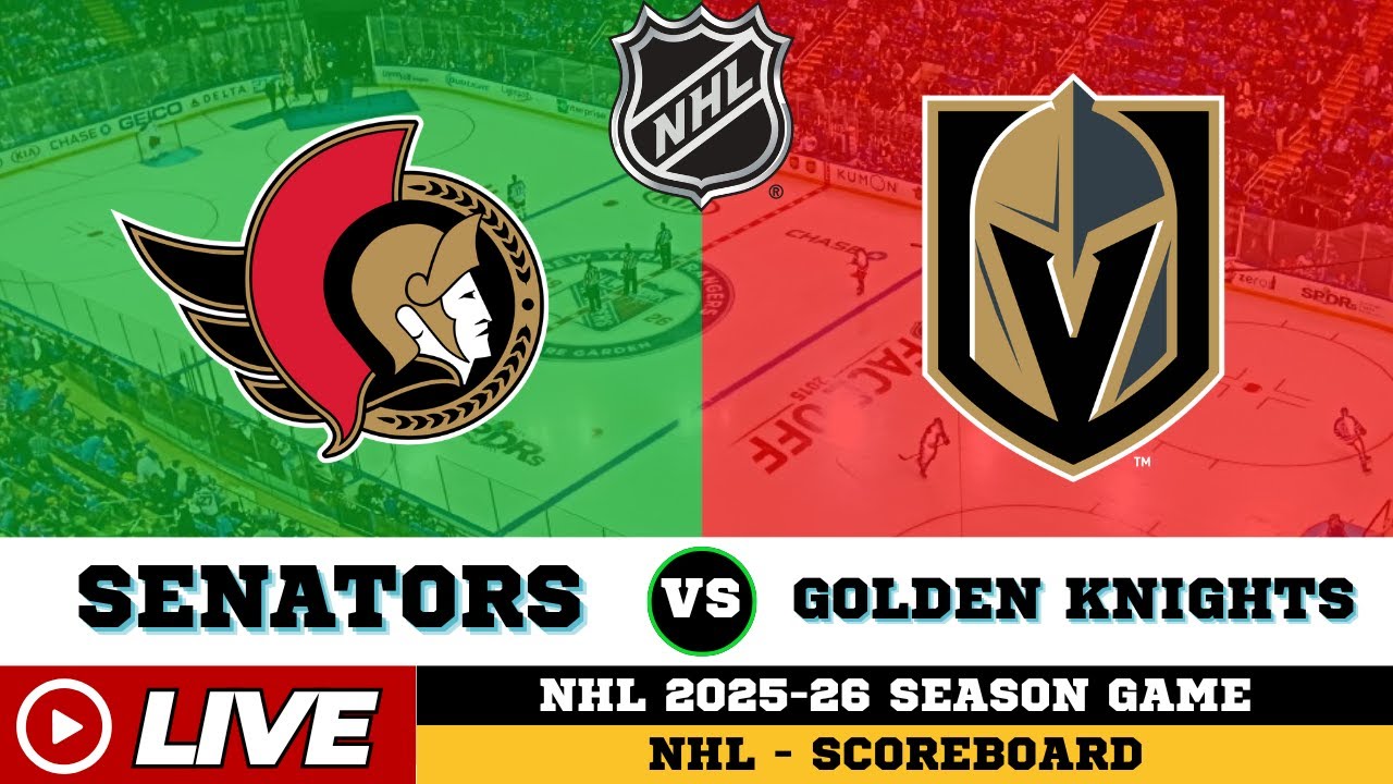LIVE : Vegas Golden Knights Vs Ottawa Senators | NHL 2026 | NHL Live SCOREBOARD | 01/26/2026