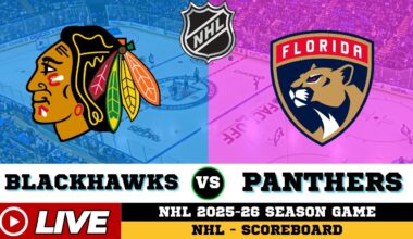 LIVE : Florida Panthers Vs Chicago Blackhawks | NHL 2026 | NHL Live SCOREBOARD | 01/26/2026