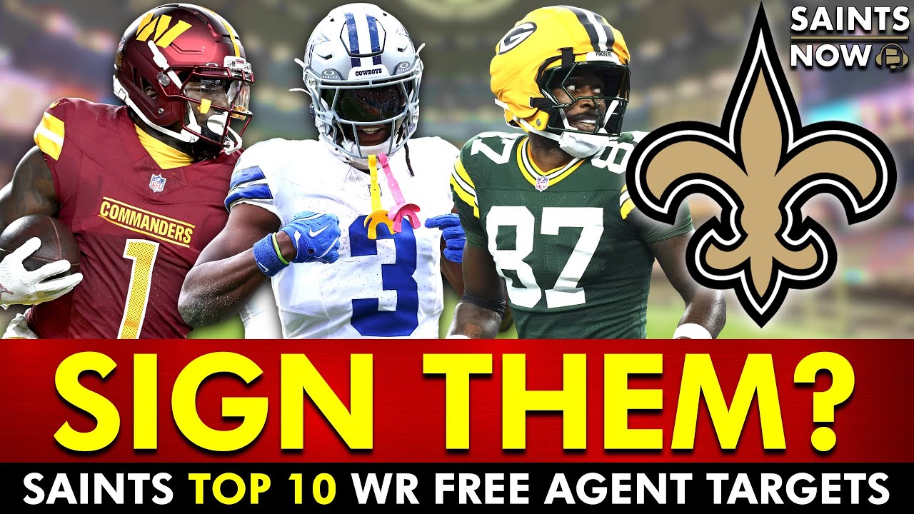 New Orleans Saints Top 10 WR’s To Sign In 2026 NFL Free Agency