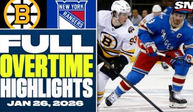 Boston Bruins at New York Rangers | FULL Overtime Highlights - January 26, 2026