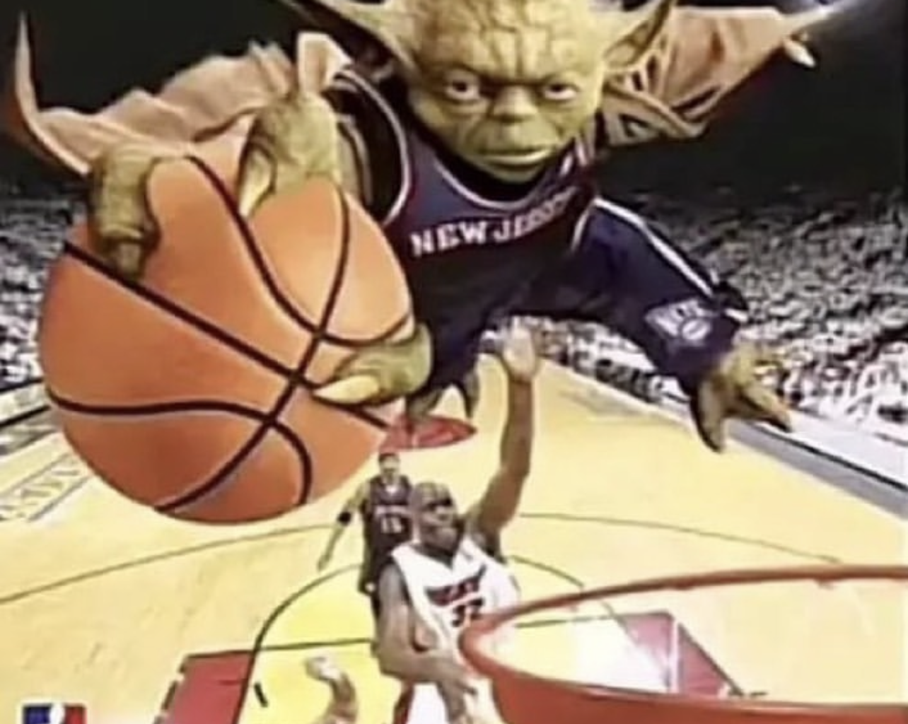 Practically off season question about Yoda dunking image. Is this an official collab from mid-2000s or just a meme? If it's real I desperately want to buy a poster