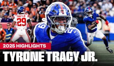 Tyrone Tracy Jr.'s Top 2025 Season Highlights | New York Giants