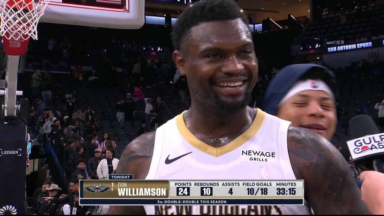 Zion Williamson Walkoff Interview after Win vs. Spurs 1/25/2026
