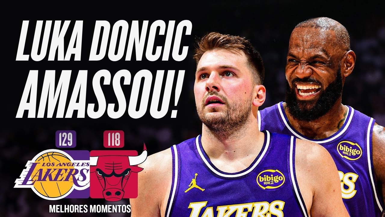 DONCIC FAZ CHOVER com 46 pontos em LAKERS x BULLS  🤯 Melhores Momentos