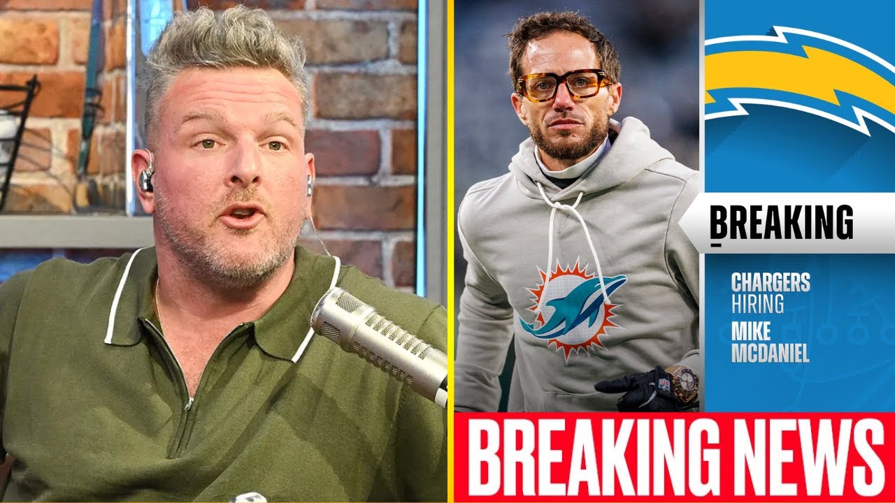 BREAKING: Pat McAfee reports Chargers hire former Dolphins HC Mike McDaniel as offensive coordinator
