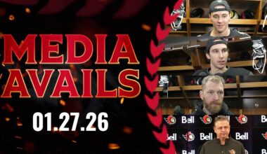 Shane Pinto, Claude Giroux, Dylan Cozens, Travis Green Media Availability