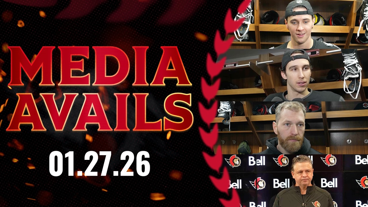 Shane Pinto, Claude Giroux, Dylan Cozens, Travis Green Media Availability