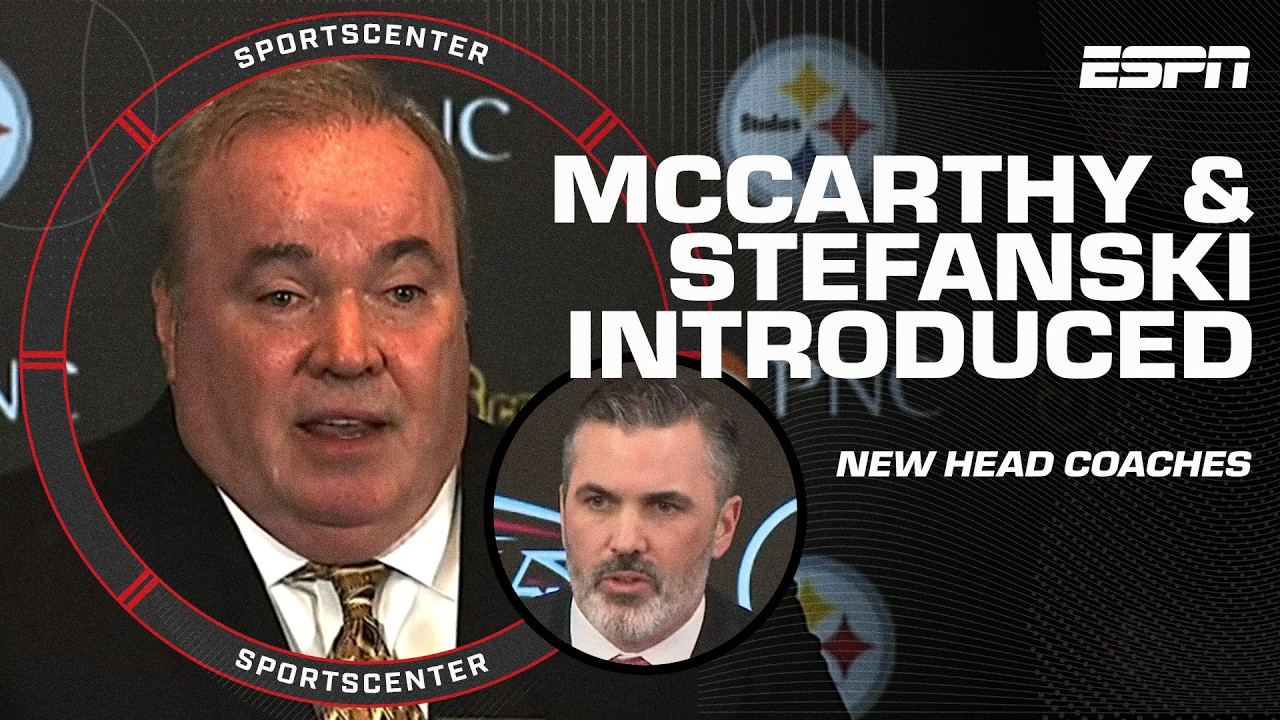 Mike McCarthy introduced by the Steelers & Kevin Stefanski introduced by the Falcons | SportsCenter