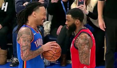 OKC and Pelicans GOT INTO IT 😳 Jaylin Williams and Sadiq Bey hustling for the ball