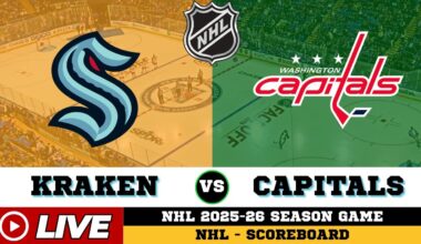 🔴LIVE : Washington Capitals Vs Seattle Kraken | NHL 2026 | NHL Live SCOREBOARD