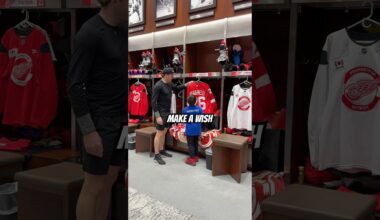 Anderson from Make A Wish Michigan had his wish granted with the Detroit Red Wings