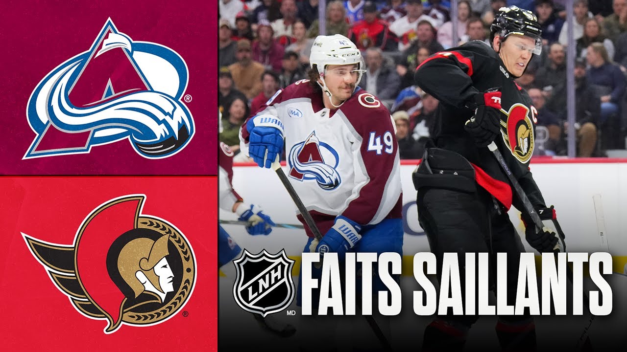 Avalanche vs Sénateurs 28/01/26 | Faits saillants