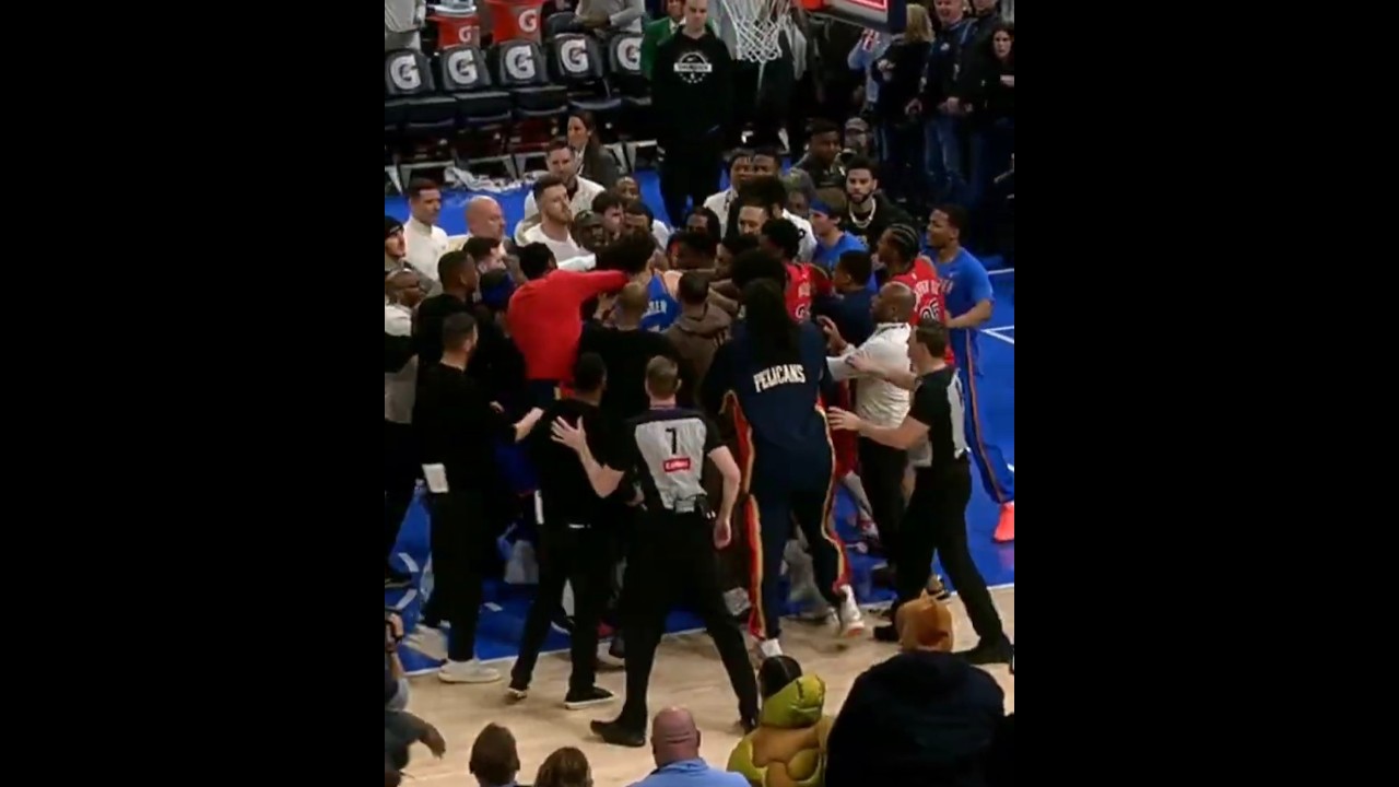 💥 FIGHT BREAKS OUT IN OKC 💥 Lu Dort and Jeremiah Fears 👀 #nba #thunder #pelicans #highlights