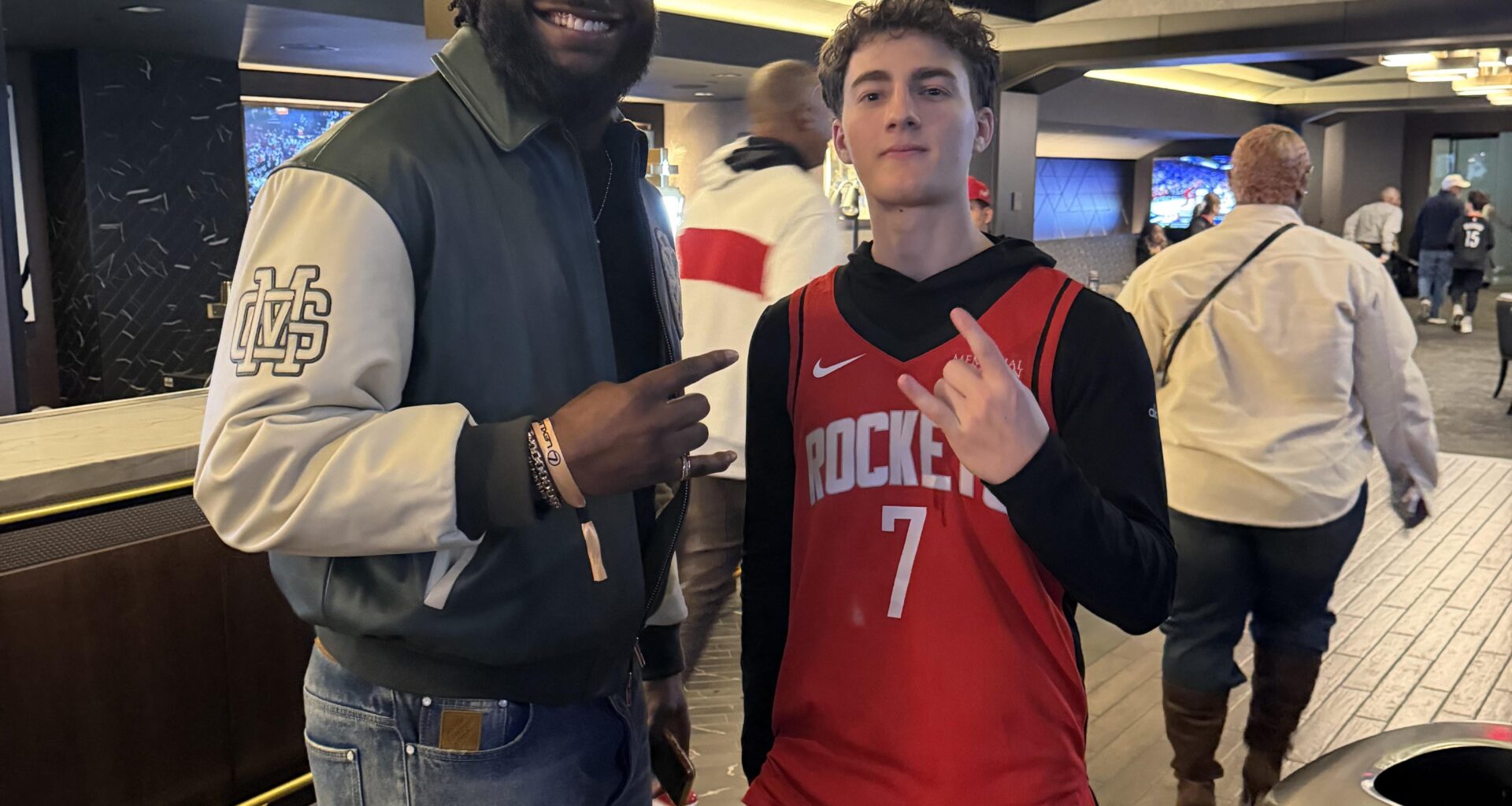 Will Anderson at Rockets game