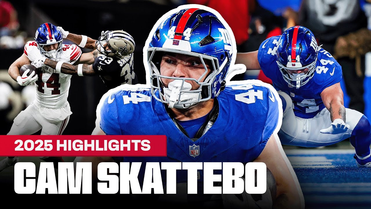 Cam Skattebo's Top 2025 Season Highlights | New York Giants