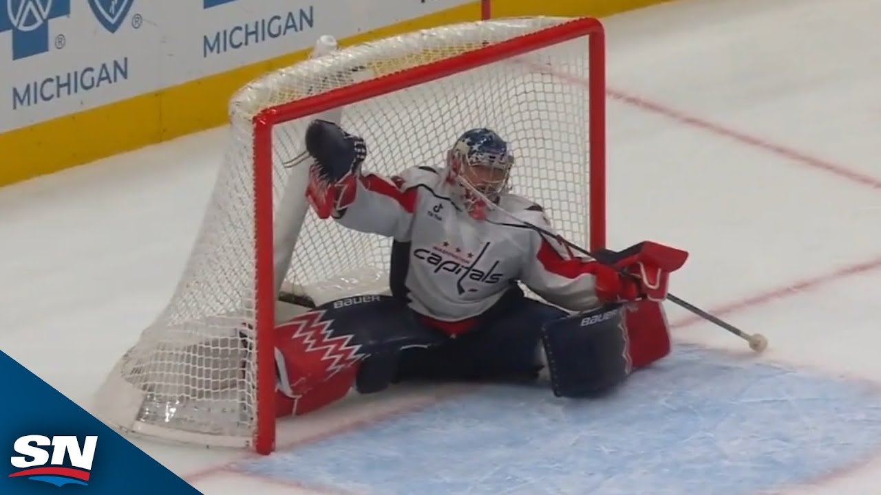 Red Wings' Alex DeBrincat Forces OT With Long Goal Off Camera Hole