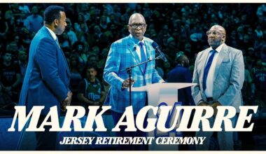 Mark Aguirre Jersey Retirement Ceremony