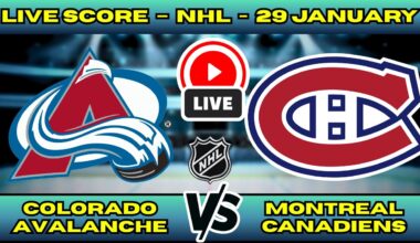 🔴 LIVE: Avalanche at Canadiens | NHL Scoreboard | Jan 29 | MacKinnon vs Suzuki at Bell Centre