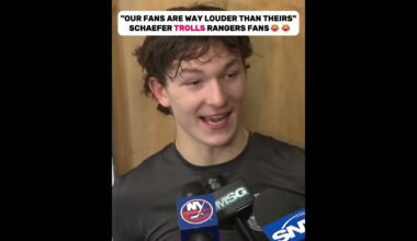 "Our Fans Are WAY Louder" Matthew Schaefer TROLLS Rangers Fans😭😭 #schaefer #hockey #islanders