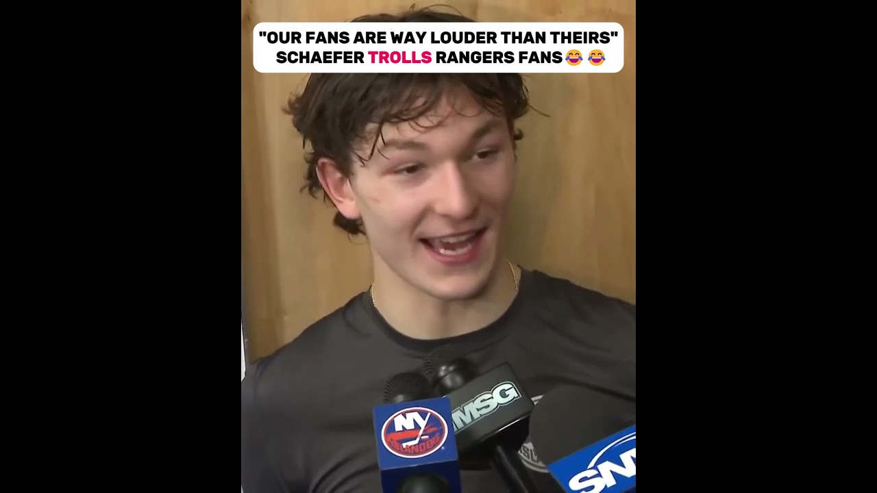 "Our Fans Are WAY Louder" Matthew Schaefer TROLLS Rangers Fans😭😭 #schaefer #hockey #islanders