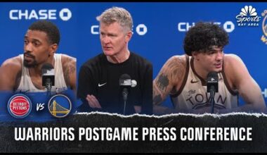 Steve Kerr, De'Anthony Melton and Gui Santos react to Warriors' loss to Pistons | NBC Sports BA