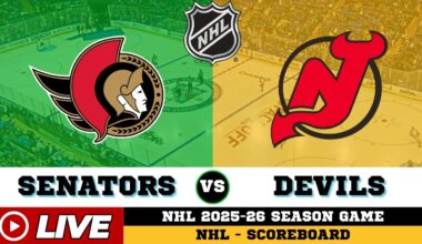 🔴LIVE : New Jersey Devils Vs Ottawa Senators | NHL 2026 | NHL Live SCOREBOARD