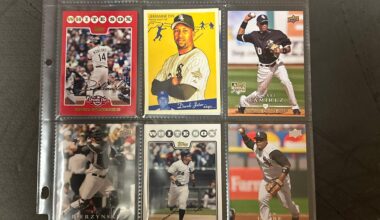 The ____ Chicago White Sox opening day lineup pictured in trading cards