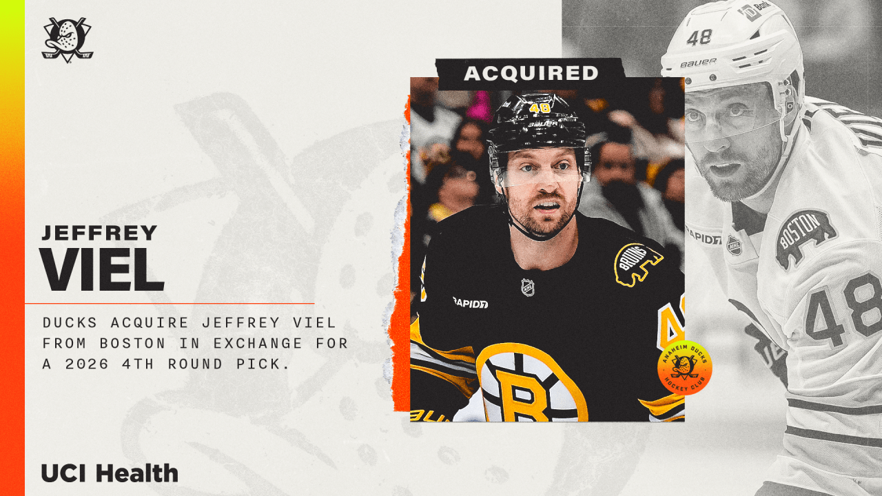 Ducks Acquire Viel from Boston | Anaheim Ducks
