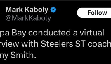 Tampa Bay conducted a virtual interview with Steelers ST coach Danny Smith.