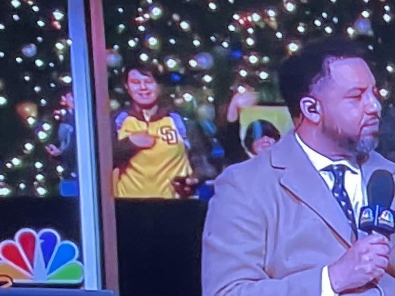 repping the padres on warriors postgame live