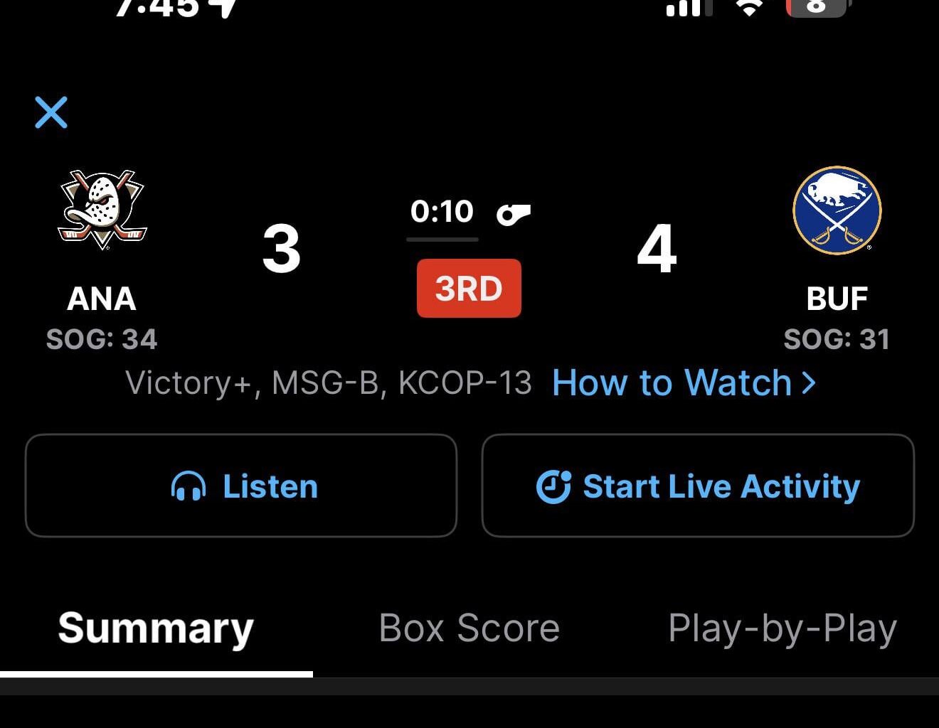NHL app gaslighting me…