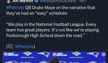 [Foxboro Warriors Football] We’re actually looking for a week 1 game next season if you’re interested @Patriots @DrakeMaye2