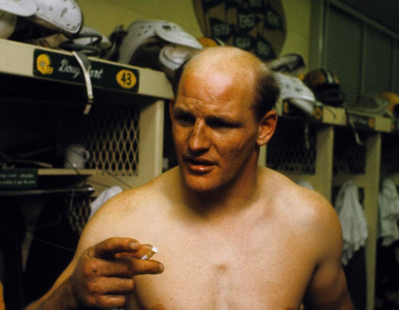 Ray Nitschke with cigarette in hand…