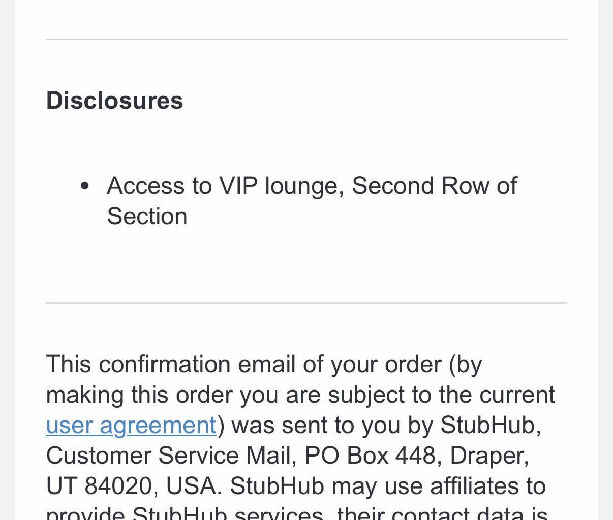 VIP lounge club level