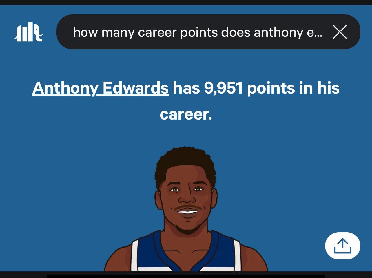Anthony Edwards is on the verge of becoming just the 7th player ever to reach 10,000 career regular-season points before 25 yrs old.