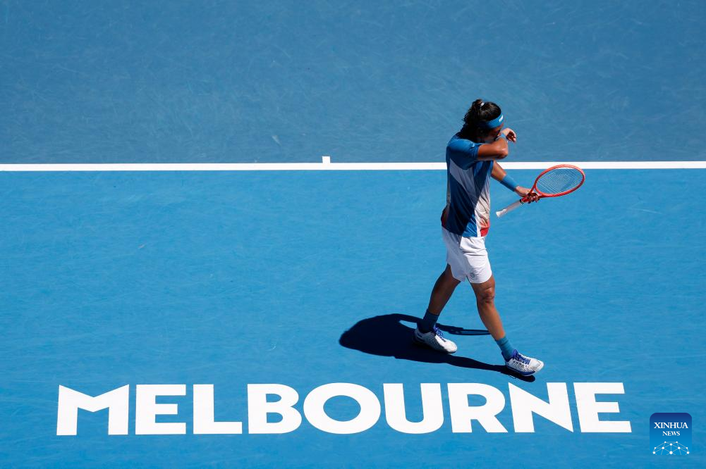men's singles first round match at Australian Open tennis tournament-Xinhua
