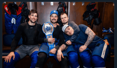"Is there anything better than" Captain Matthews Rallies The Team With A Game-Winning Hat Trick & Belt Hat Trick