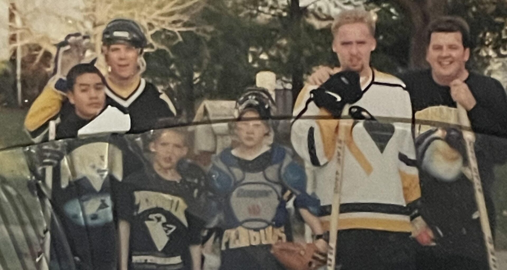 Street hockey with my uncles and cousins. Late 90’s