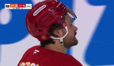 Rasmus Andersson seemed to get emotional as he saluted the crowd in Calgary and gave high-five's and hugs to all his teammates before leaving the ice