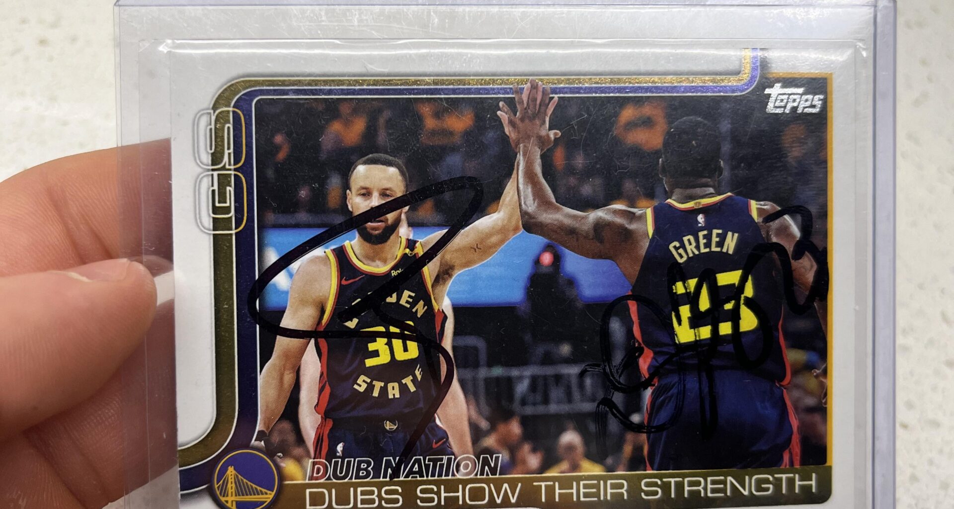 Was at the loss against golden state on Saturday, BUT I got Steph curry and Draymond green to sign my card