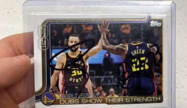 Was at the loss against golden state on Saturday, BUT I got Steph curry and Draymond green to sign my card